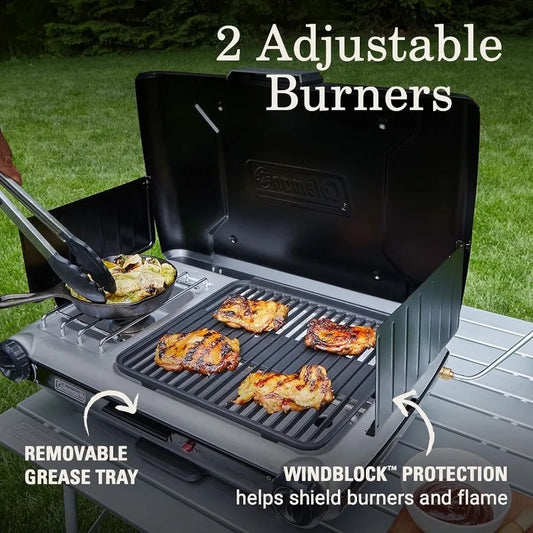 Coleman 2-in-1 Propane Camping Grill and Stove