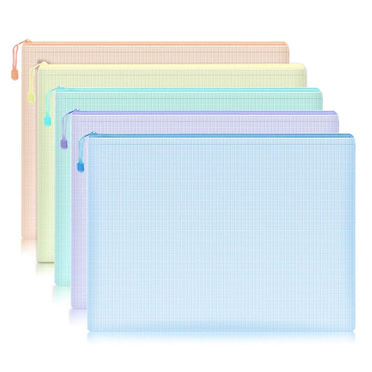 5pc Waterproof Mesh Zipper Pouch