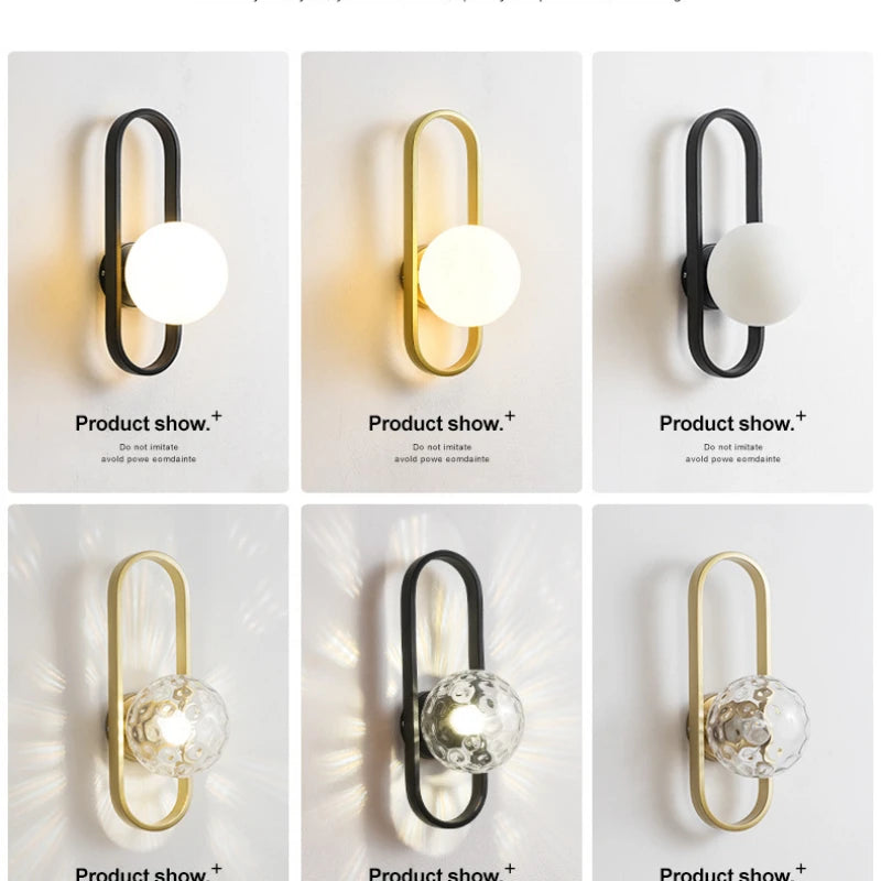 LED Glass Wall Lamps