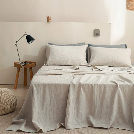 Simple & Opulence 4pc 100% Linen Sheet Set